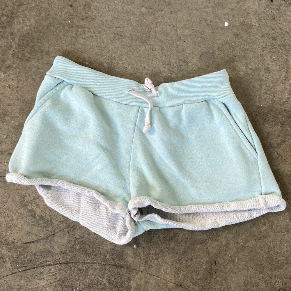 Casual Cotton Shorts (Baby-Blue/Light Turquoise)